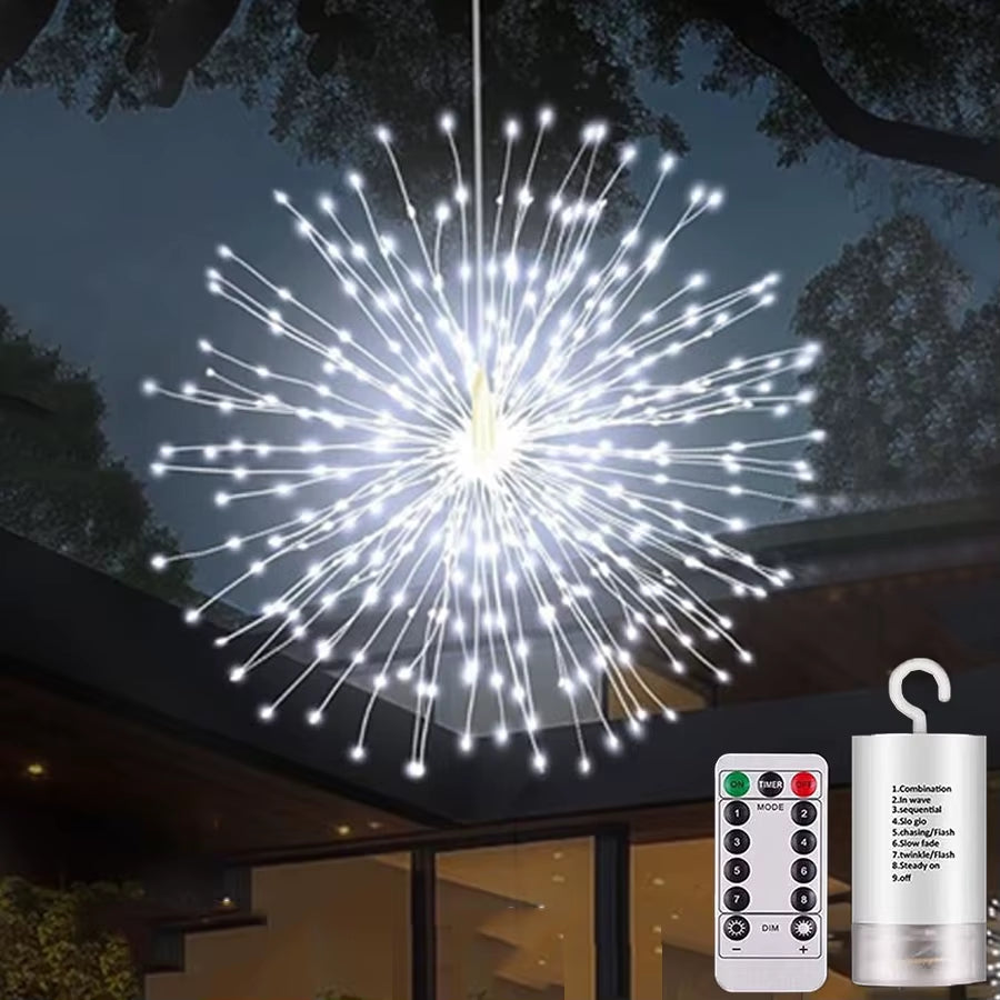 Firework Fairy Lights – Hanging Starburst Globe Decor