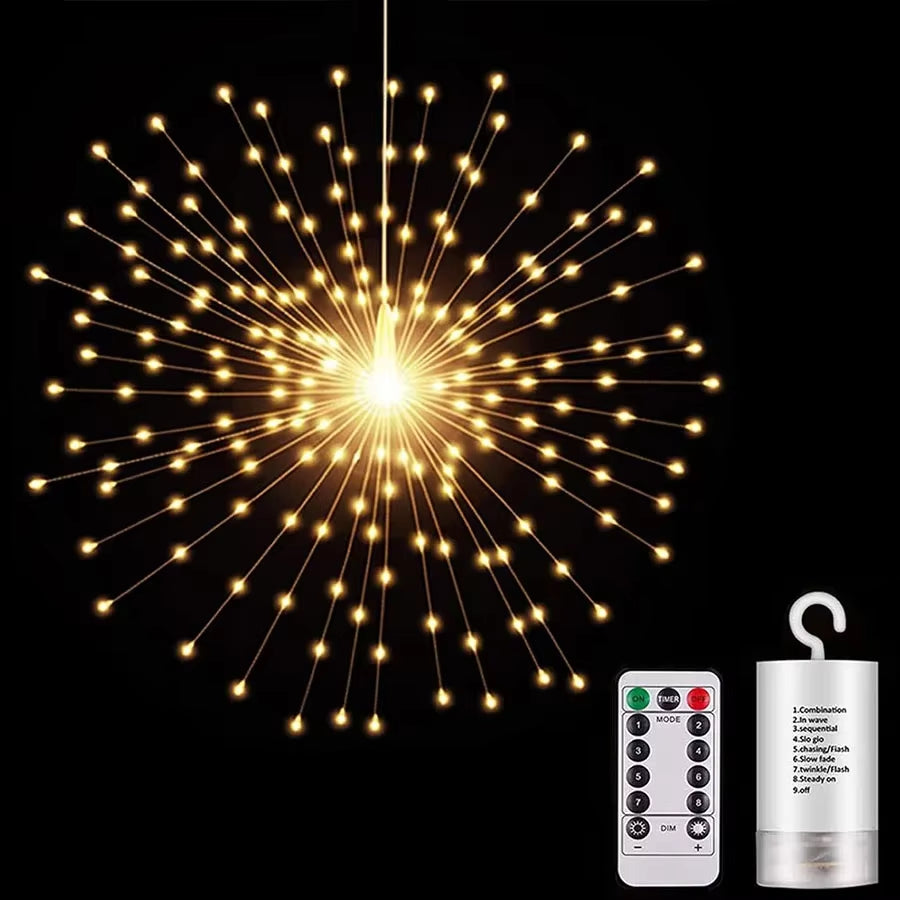 Firework Fairy Lights – Hanging Starburst Globe Decor