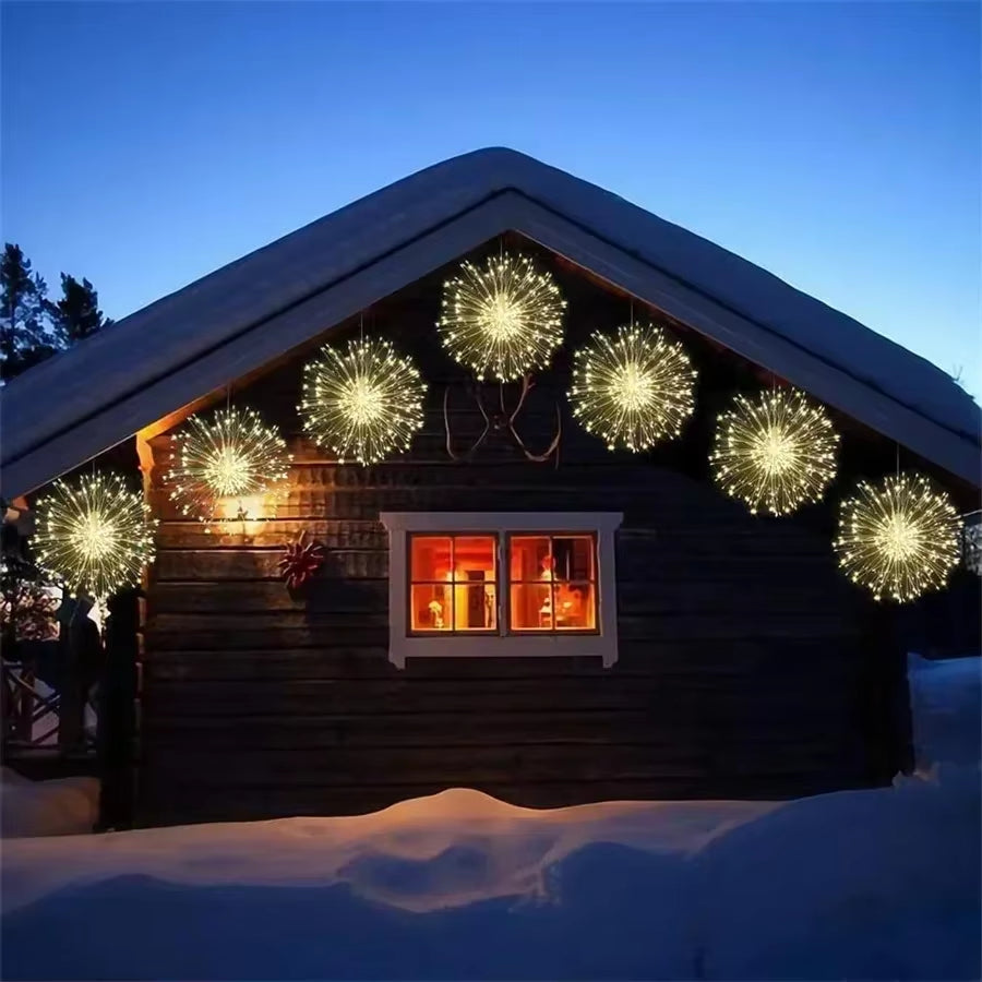 Firework Fairy Lights – Hanging Starburst Globe Decor