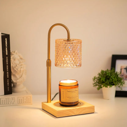 Dimmable Candle Warmer Lamp with Timer - Vintage Home Decor, Table Lamp, Night Light for Bedrooom & Gifts for Women Home Decor, Includes 2 Bulbs
