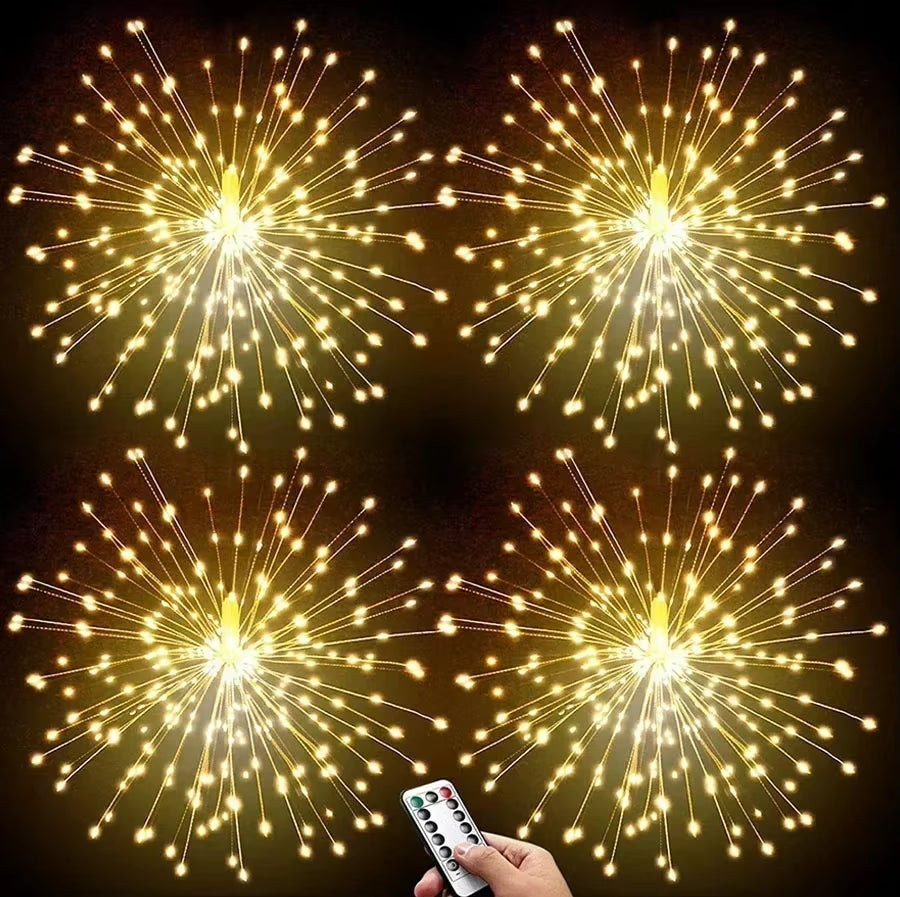 Firework Fairy Lights – Hanging Starburst Globe Decor