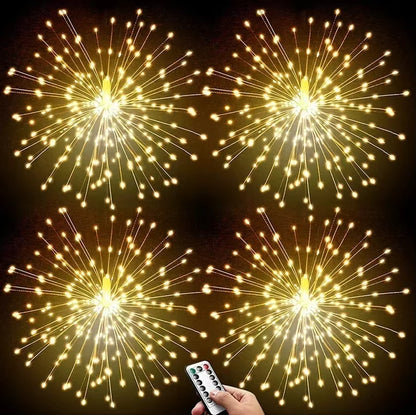Firework Fairy Lights – Hanging Starburst Globe Decor