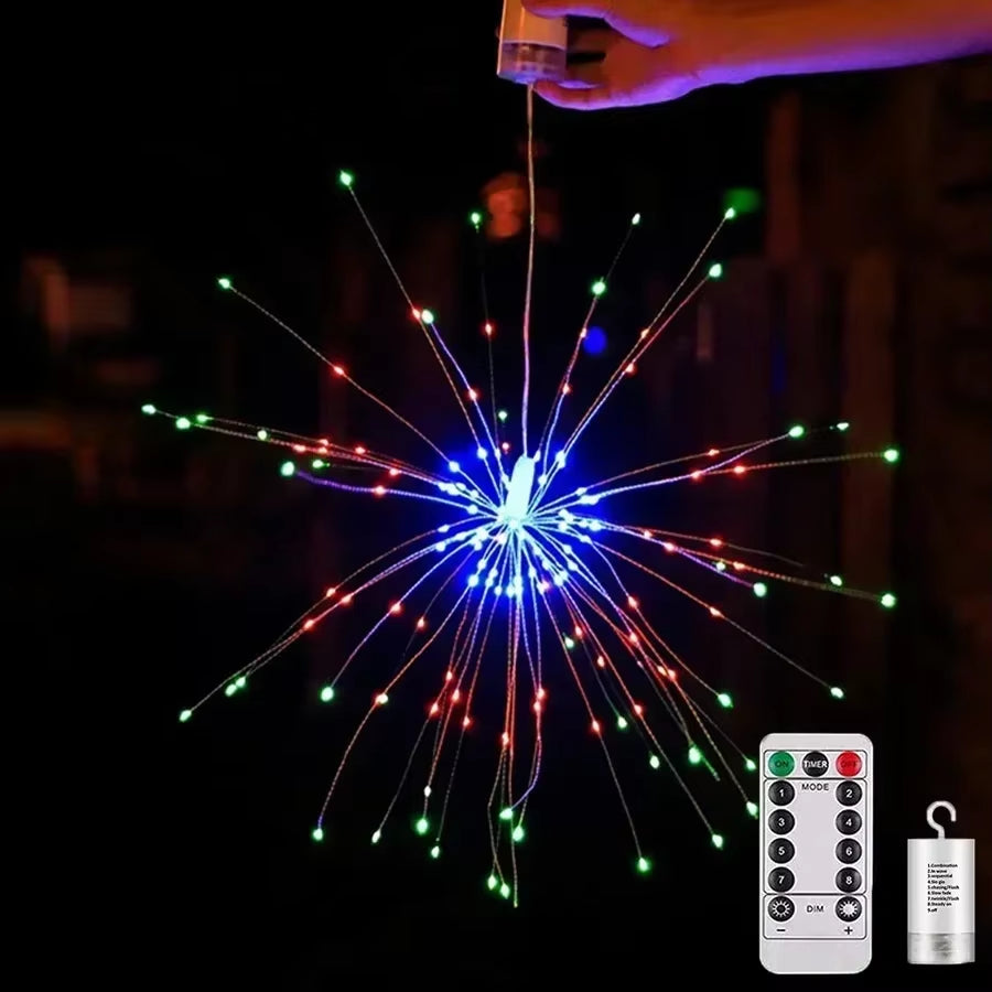 Firework Fairy Lights – Hanging Starburst Globe Decor
