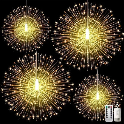 Firework Fairy Lights – Hanging Starburst Globe Decor